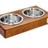 miska dla psa duo brazowa